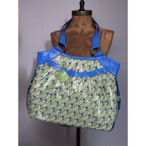 Vera Bradley Frill English Meadow Floral Bridge Tote Bag Womens Large